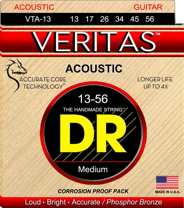 DR Strings VERITAS Phosphor Bronze Acoustic Guitar (VTA-13) image 1