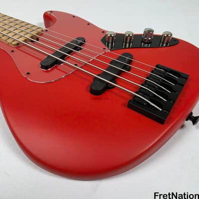 Marco Bass Guitars TFL-5 5-String 34.5" Satin Red Glockenklang - 9.84lbs image 10