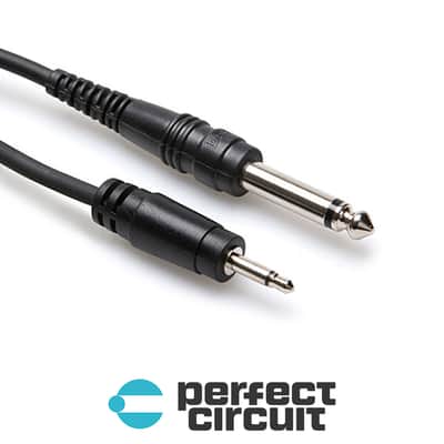 Hosa CMP-303 3.5mm Mono TS to 1/4" TS Cable - 3FT