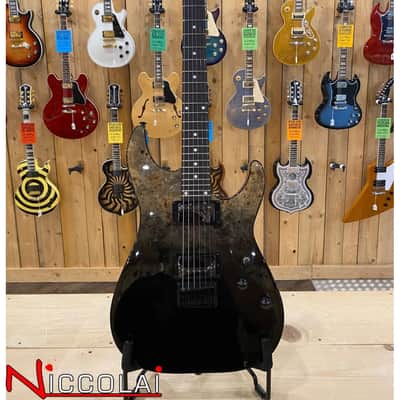 Schecter C-1 STANDARD BLACK FADE BURST BURL image 9