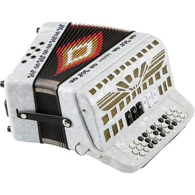 SofiaMari SMTT-3412, Two Tone Accordion Regular White Pearl Sol/Fa image 2