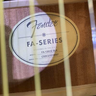 Fender FA-135CE Acoustic/Electric Guitar, Almost New! image 4