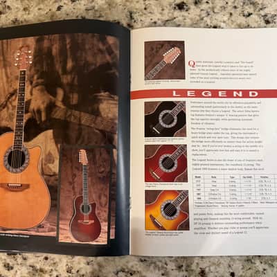 Ovation Catalog 1994 Viper Adamas II elite standard custom legend balladeer celebrity ultra deluxe image 8