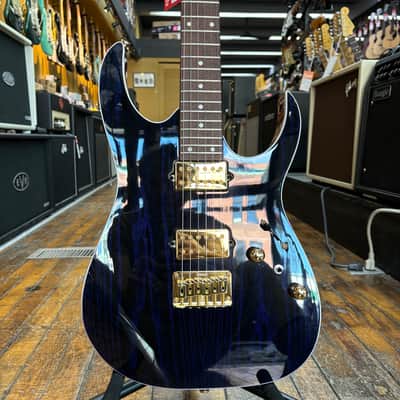 Ibanez High Performance RG421HPAH Solid Body Blue Wave Black image 1