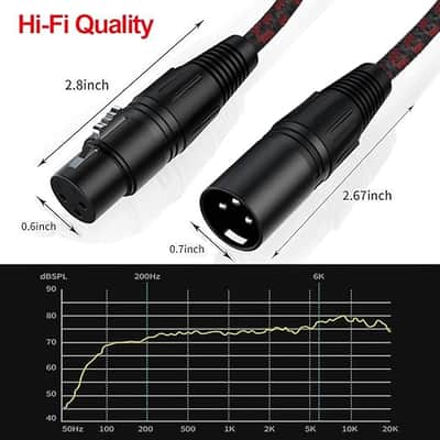 XLR Cable 6ft 6Pack XLR Microphone Cable 3-Pin Male to Female Balanced Mic Cable XLR to XLR Speaker Heavy Duty Mic Patch Cords for Microphones, Mixer, XLR Speaker Systems etc image 4
