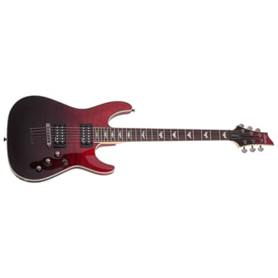 Omen Extreme-6, Blood Burst - Black Red Fade Schecter image 2
