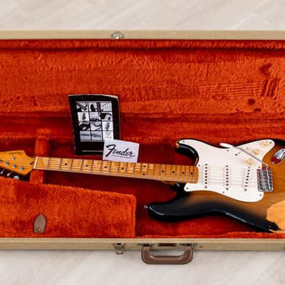 1999 Fender American Vintage ‘57 Stratocaster Sunburst Relic w/ Custom Shop Pickups, Tweed Case image 24