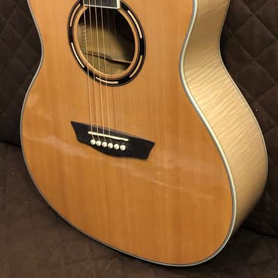 Washburn AG40CEK Grand Auditorium Spruce Top Flame Maple 6-String Acoustic-Electric Guitar w/Hard Case image 7