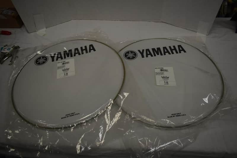 Set of 2 Yamaha Remo Ambassador 18" Smooth White Drumheads (New Open Box) image 1