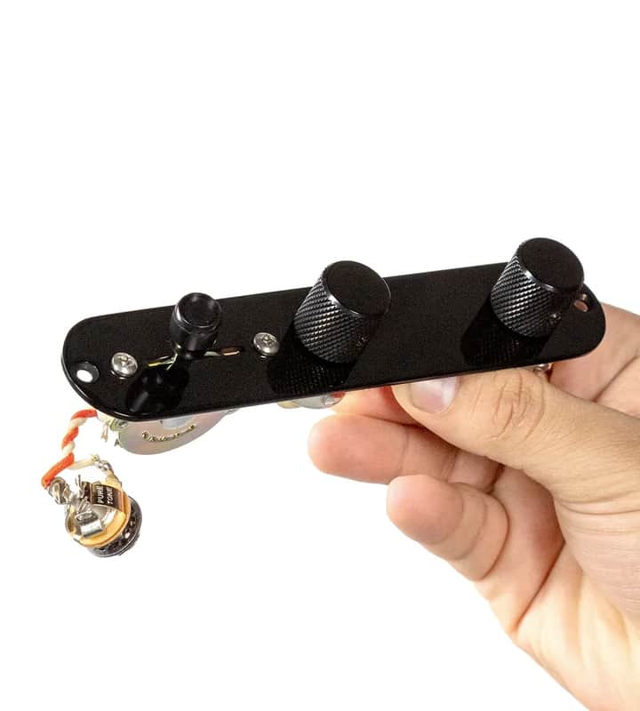 920D Custom 920D Custom T3W-B Upgraded Replacement 3 Way Control Plate for Tele Style Guitar, Black image 1