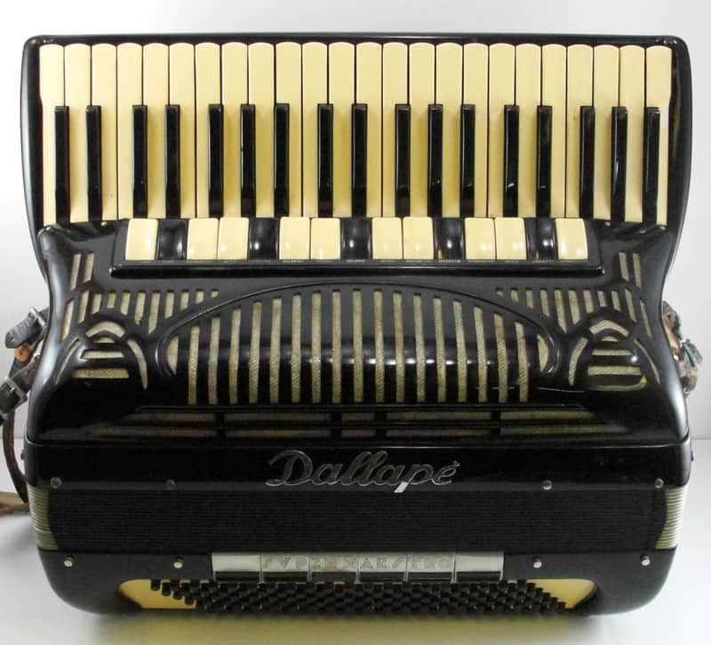 Dallape Supermaestro Accordion 15 Shifts c1960s Black image 1
