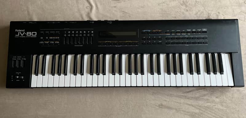 Vintage Roland JV‑80 Synthesizer Bundle - Fully Functioning with Flight Case and Metal Stand image 1