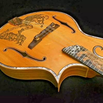 Blueberry Handmade Mandolin F-Style Devil Motif image 2