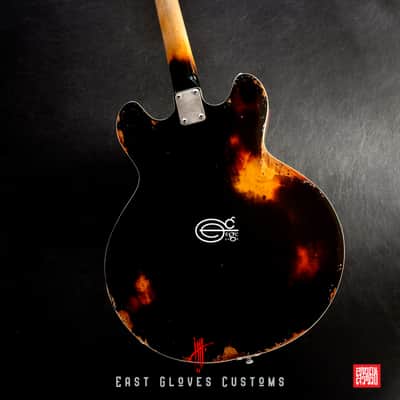 1960s Ventura Hollow body Natural/Amber Heavy Relic Made in Japan by East Gloves Customs (RARE) image 5