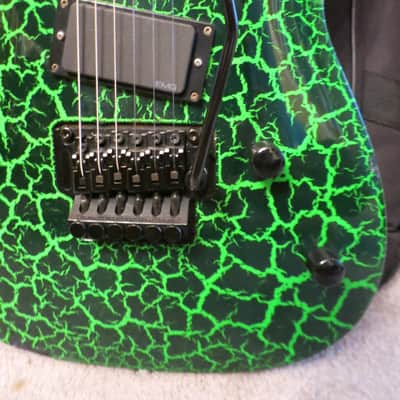 Kramer Striker FR-400-S (FR400S) Green Crackle Finish 24-Fret EMG Humbucker w/ Gig Bag image 4