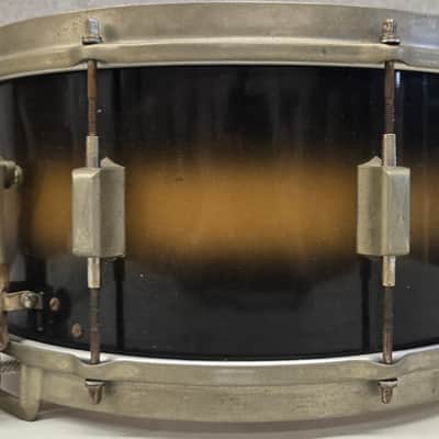 Vintage Leedy Broadway Parallel 6.5 x 14" Snare Drum Duco Finish Original VG image 9