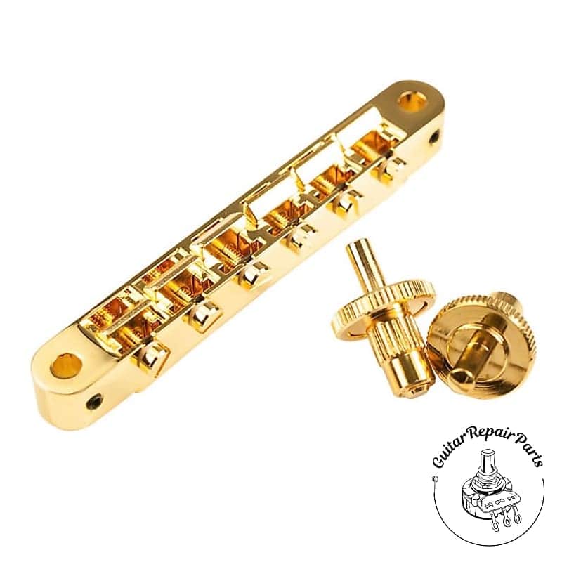 TonePros NVR2-G Locking Non-Wired ABR Tune-O-Matic Bridge, Nashville Post - Gold image 1