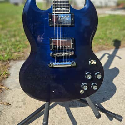 Gibson SG Supreme 2005 Midnight Burst repaired headstock image 1