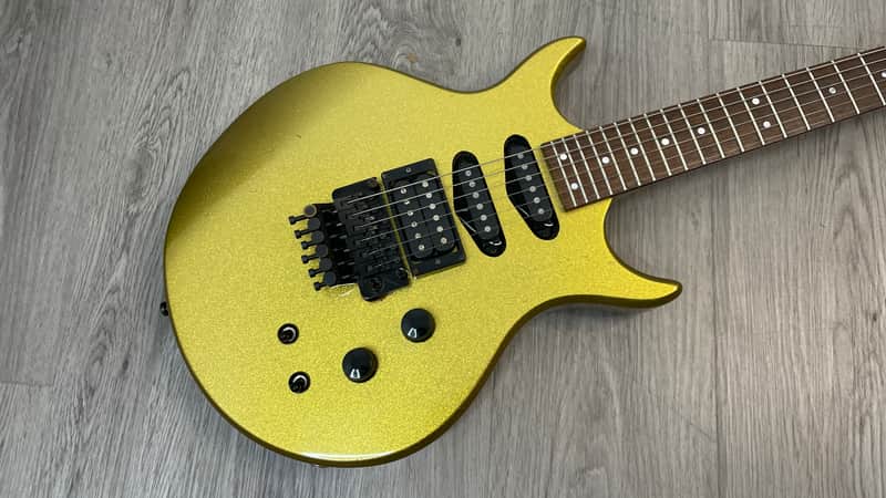 Hamer 1986 Steve Stevens SS1 Signature Gold Sparkle Electric Guitar image 1