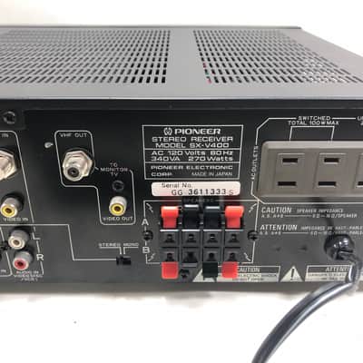 Vintage Pioneer A/V Receiver w/Phono SX-V400 - Works! image 9
