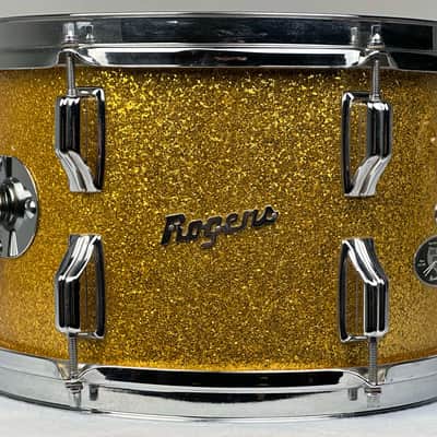 Rogers 20/12/16" Cleveland-Era Holiday Drum Set - VIDEO Gold Sparkle "Headliner" Outfit w/ 5x14" Powertone image 14