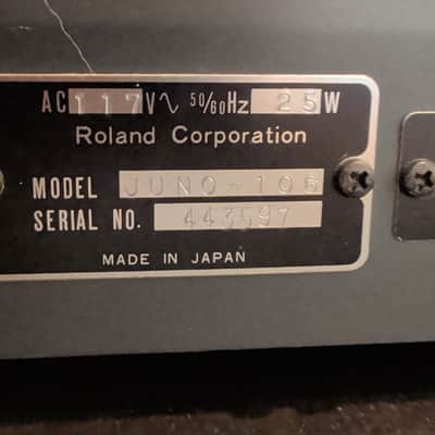 1984 Roland Juno-106 Programmable Polyphonic Synthesizer Japan image 11