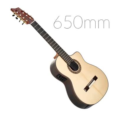 7-String Classical Nylon Guitar – Gayetana A77 | Full Scale 55mm Nut | Jazz / Latin / Extended Range - Spruce image 13