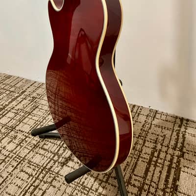 Brewton Les Paul Style Semi-Hollow Body Electric Guitar - Sunburst image 8