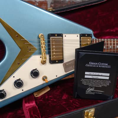 Gibson Custom Shop 1959 Mahogany Flying V Limited Run Pelham Blue VOS 2014 w/OHSC image 11