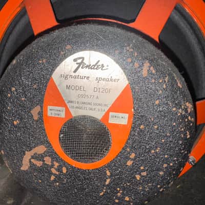 1974 Fender Twin Reverb Cabinet with pair of JBL D120f Orange speakers image 7