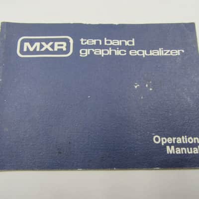 MXR 10-Band Graphic EQ Owners Manual image 1