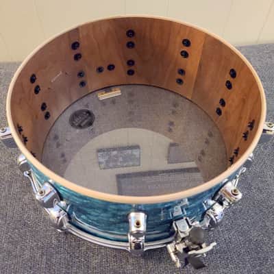 Tama Starclassic Walnut Birch 6.5" x 14" Snare Drum Turquoise Pearl image 8