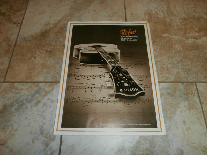 Vintage Circa 1971 Hofner "Fine Professional Guitars and Electric Basses" Catalog! Case Candy! image 1