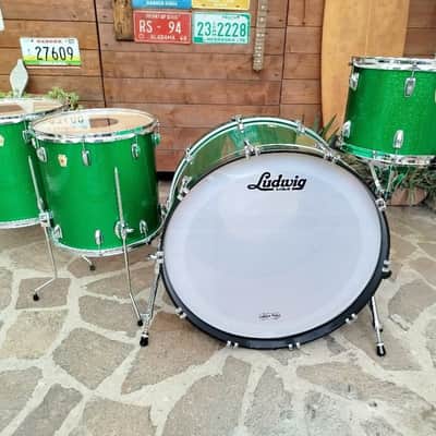 LUDWIG Classic Maple Zep Set 2018, Green Sparkle. image 11