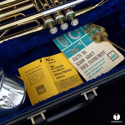 King Symphony DUAL BORE trumpet Sterling leadpipe GAMONBRASS case mouthpiece image 2