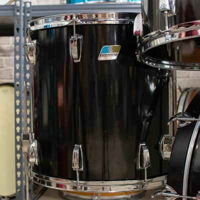 1980s Ludwig "Big Beat" Black Cortex Drum Kit image 2