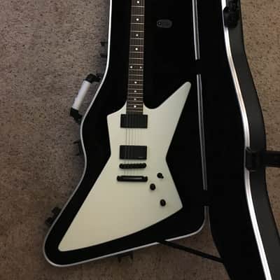 Esp style RRRcustom Explorer guitar 2016 Vintage White image 8