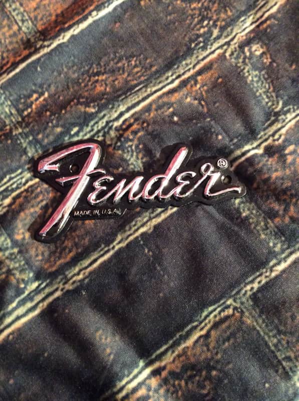 Fender Amplifier Vintage USA Nameplate Chrome image 1