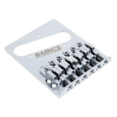 Babicz Full Contact Hardware ORIGINAL SERIES FCH6 TELE STYLE BRIDGE, 6 String, chrome image 1