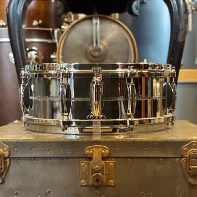 USED Gretsch 5x14 USA Custom Chrome over Brass Snare Drum image 4
