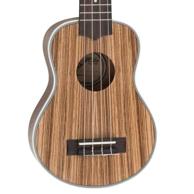 Hilo 2954 Zebrawood Soprano Ukulele - Premier Series image 1