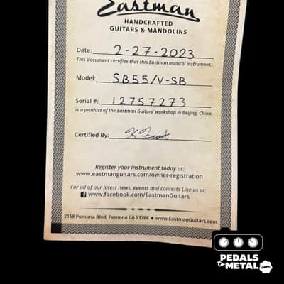 Eastman SB55/V - Antique Sunburst - x10146 image 2
