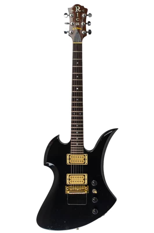 1980s B.C. Rich NJ Series Mockingbird Made in Nagoya Japan Black