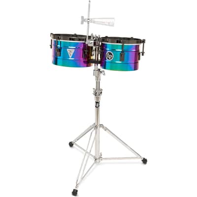 Latin Percussion LP272-TS Tony Succar Signature Timbalitos - Rainbow Chrome image 2