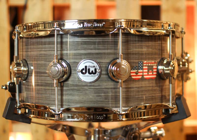 DW 6.5x14 Collector's Maple HVLT American Flag Logo Snare Drum - SO#1422589 image 1