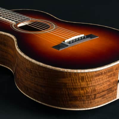 Huss and Dalton 0-SP Parlor 12-Fret Figured Black Walnut and and Bearclaw Sitka Spruce Sunburst Custom NEW image 14
