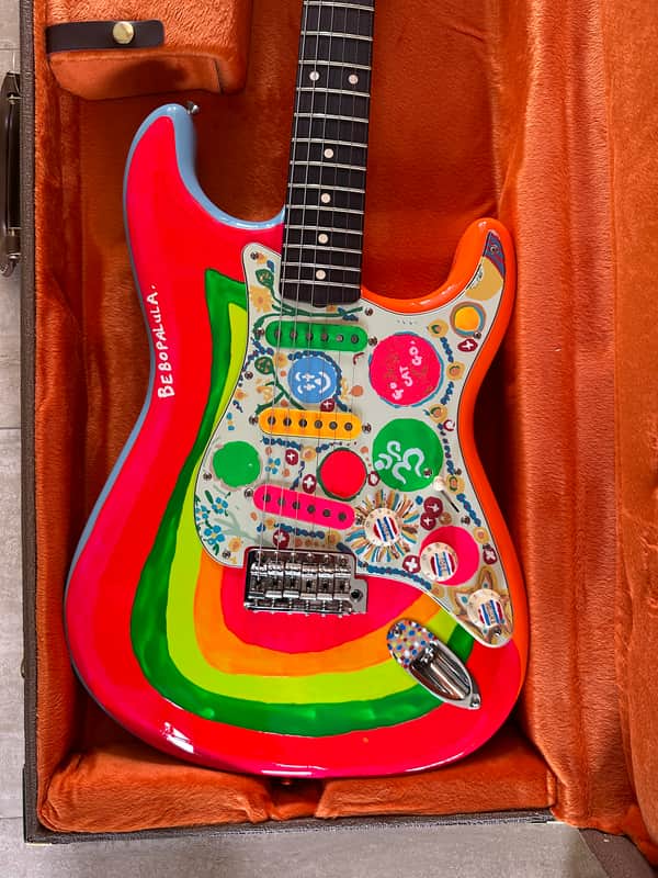 Fender Artist Series George Harrison Rocky Stratocaster 2022 - Sonic Blue / Custom Art