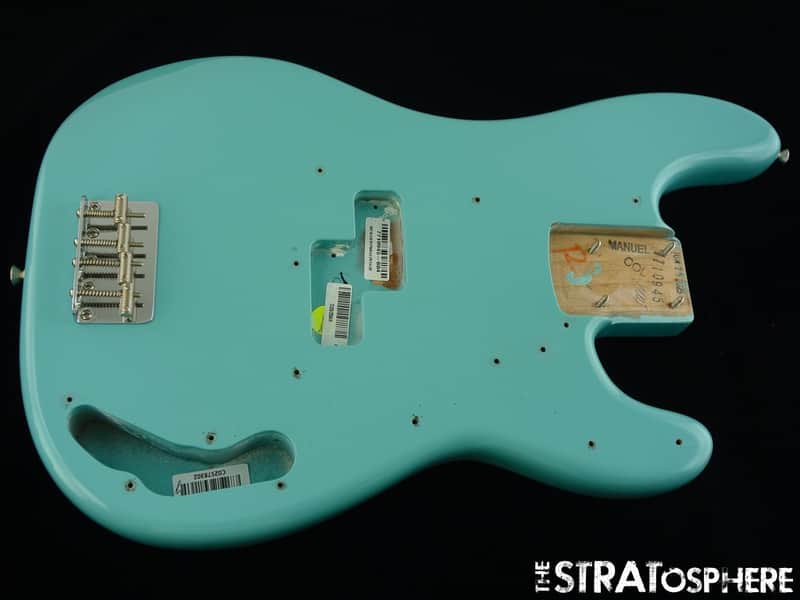Fender AV II American Vintage 1960 Precision P BASS BODY & HARDWARE Daphne Blue image 1
