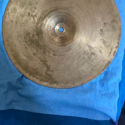 Zildjian VINTAGE 1960's A. Zildjian 14" "Medium" Hi-Hat Cymbals 1960's - Zildjian Cymbal Alloy image 4