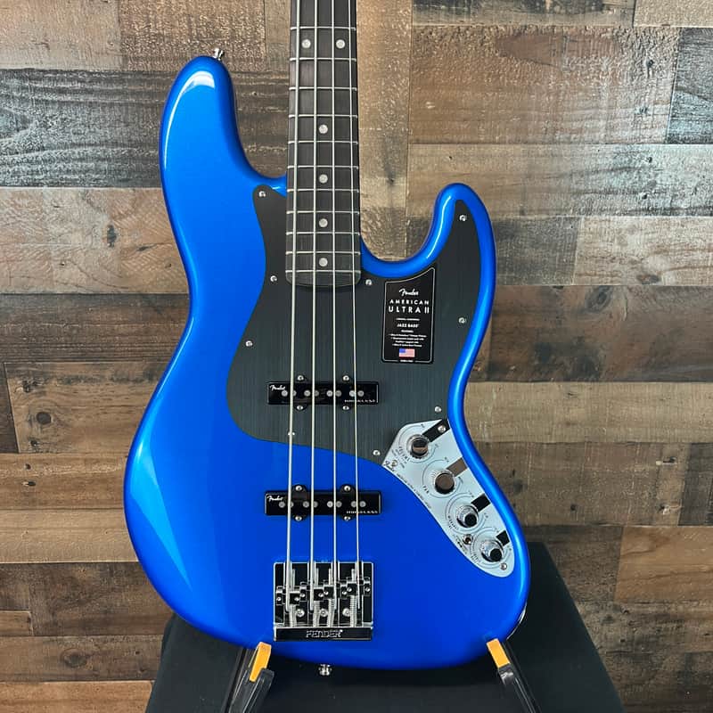 Fender American Ultra II Jazz Bass, Noble Blue, Ebony Fingerboard, Hard Case, Free Ship, 829 image 1